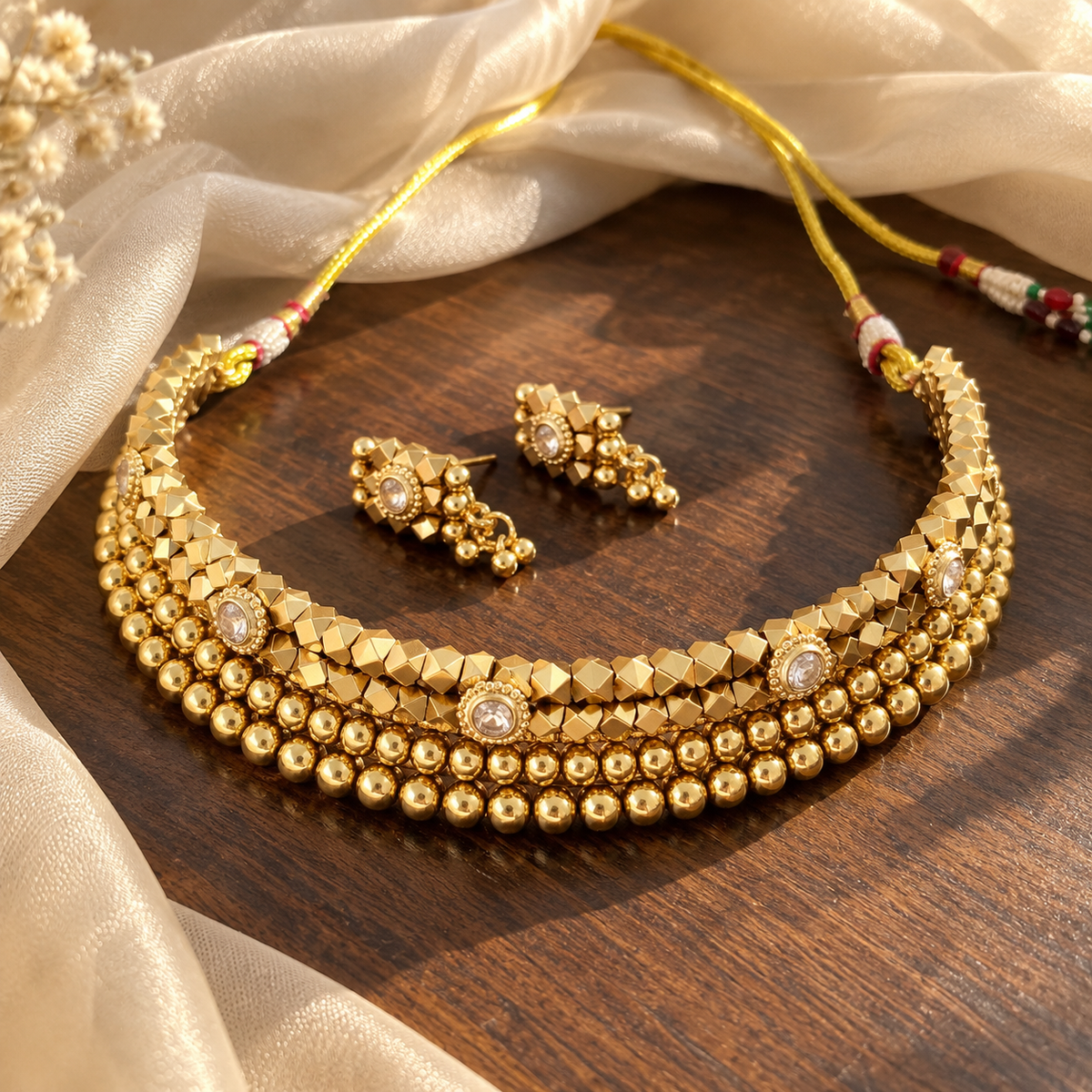 Ashtalakshmi Gold Lookalike Copper Set