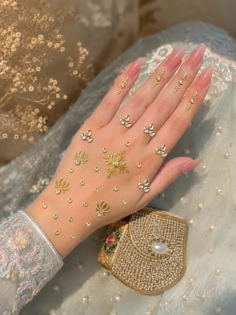 Pack of 3 Kundan Mehendi Sticker
