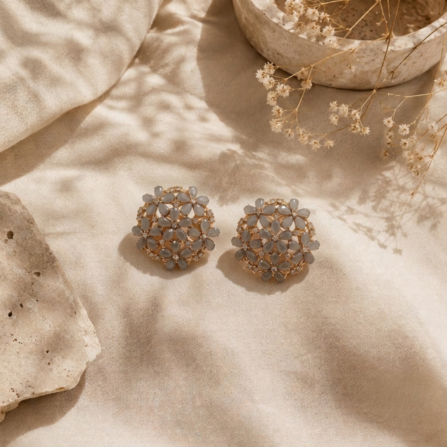 Stylish Studs - Grey