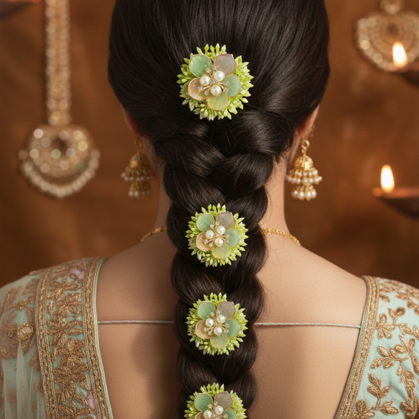 Pastel Flower Hair Clip – Bridal & Bridesmaid Hair Pin