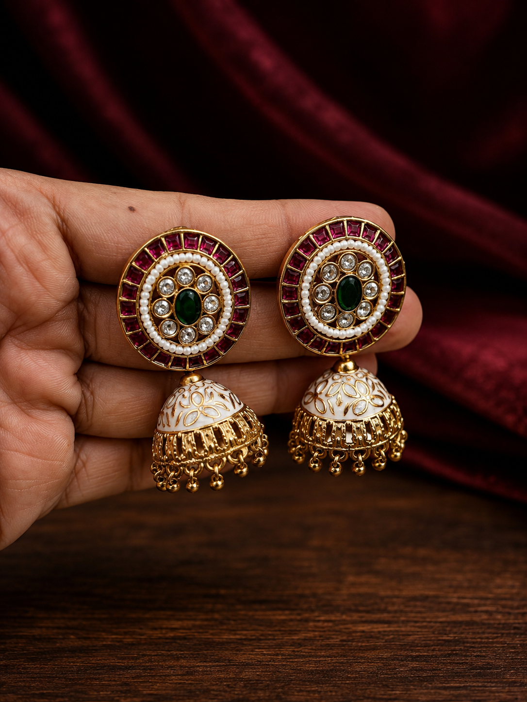 Minnie Rajwadi Heritage Copper Jhumkas