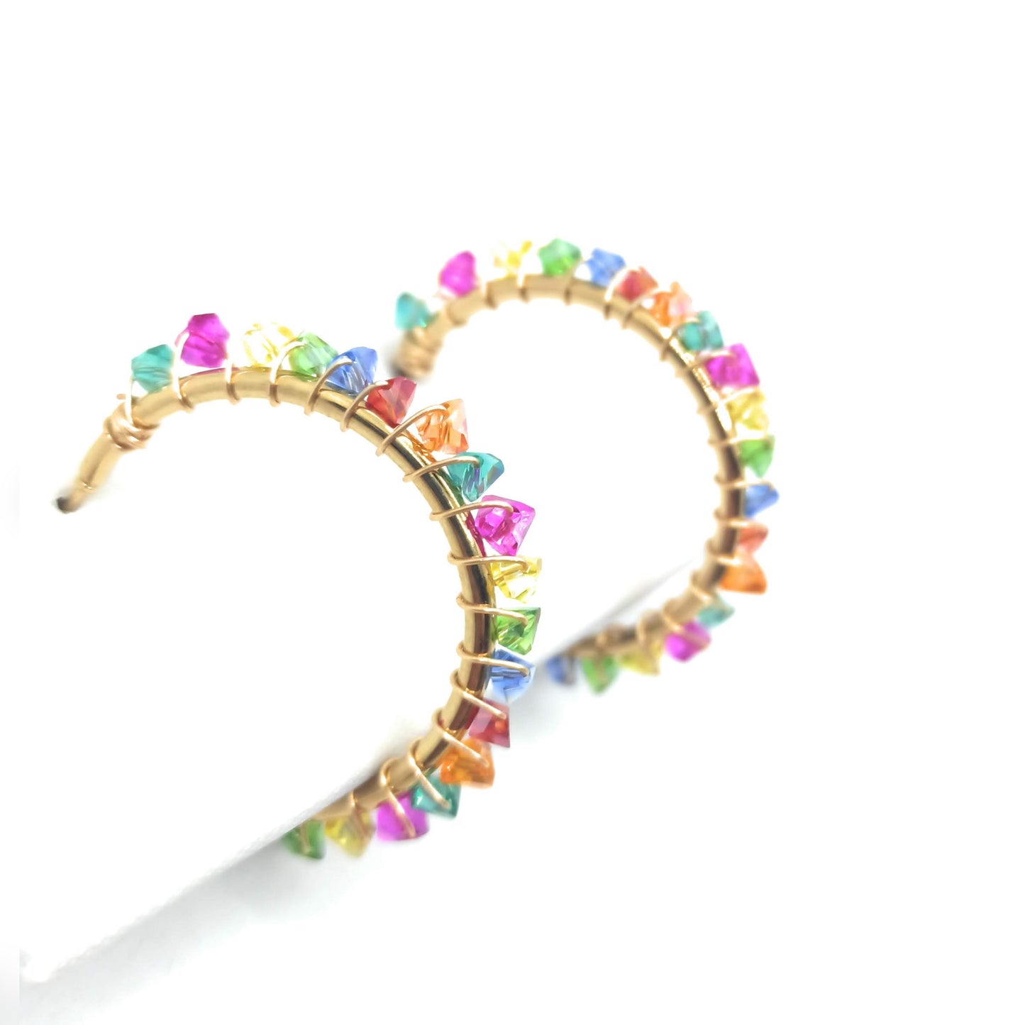 Crystal Anti Tarnish Hoops