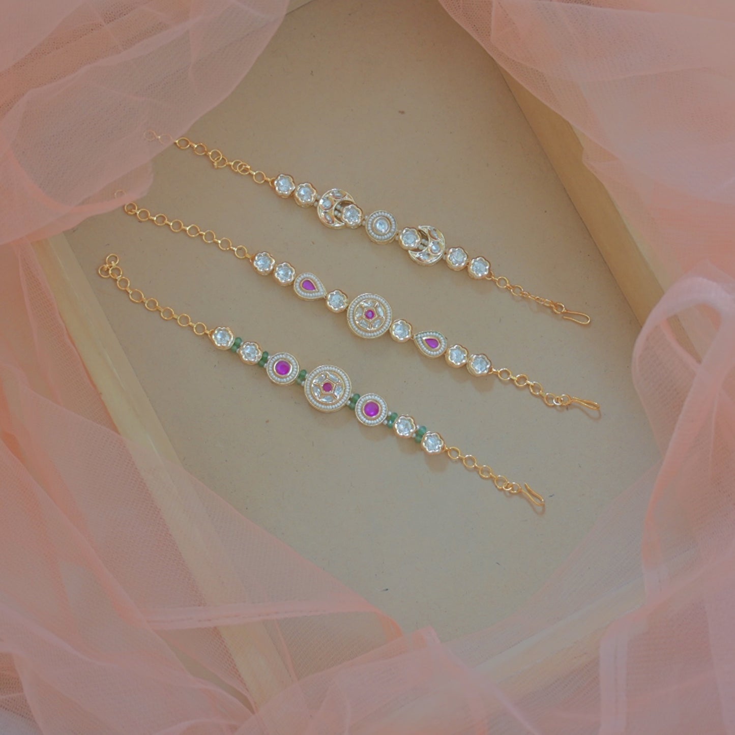 Polki Kundan Bracelets for Her