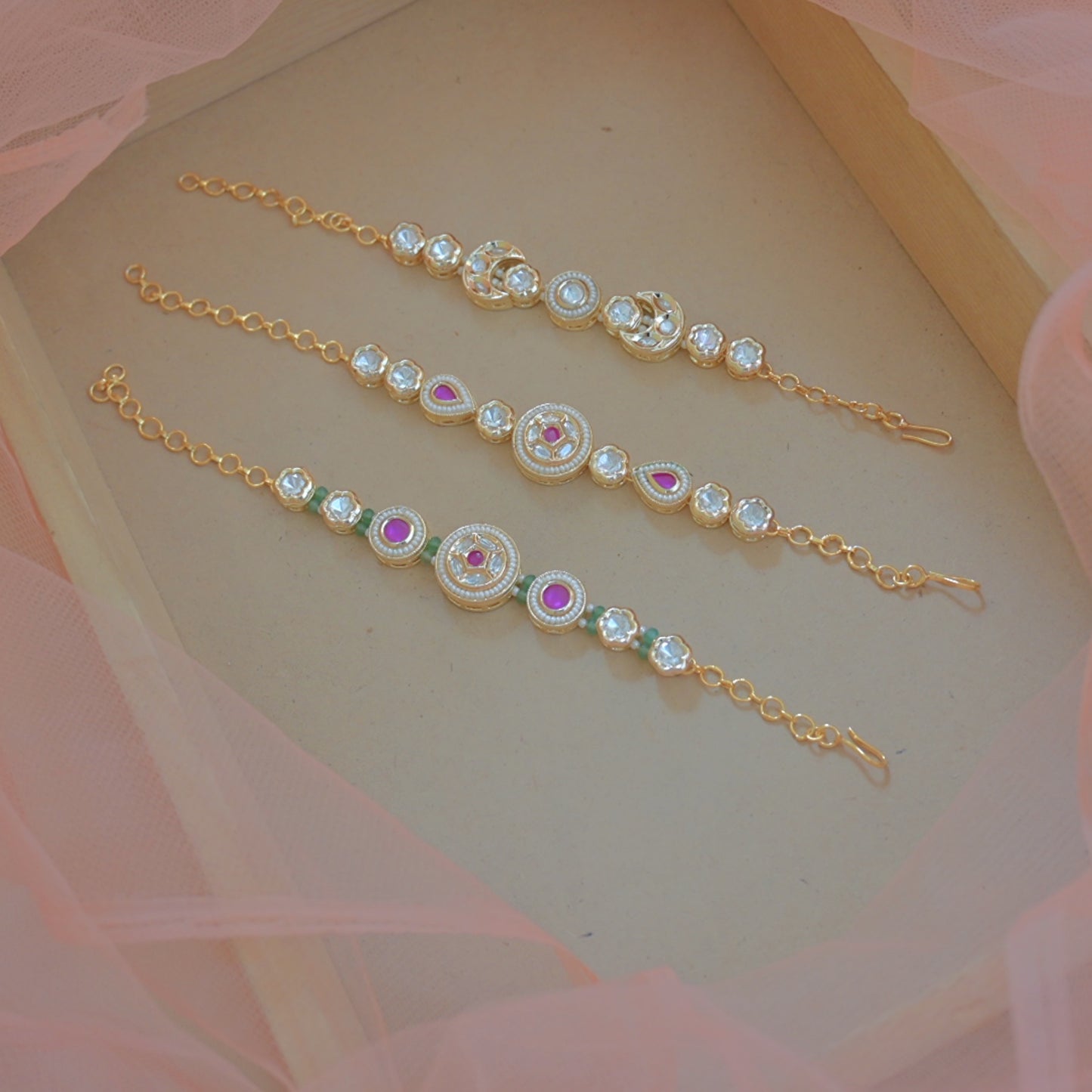 Polki Kundan Bracelets for Her