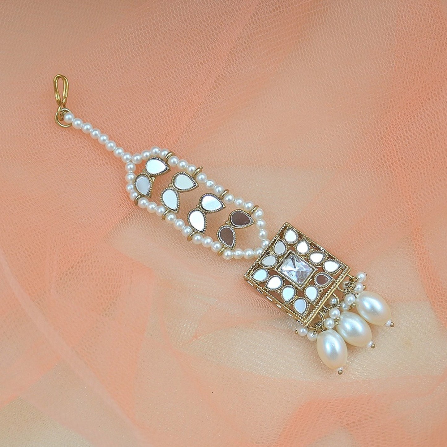 Gurnaaz Mirrorwork Earrings Tikka