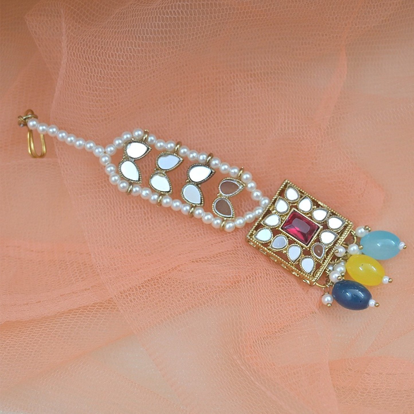 Gurnaaz Mirrorwork Earrings Tikka