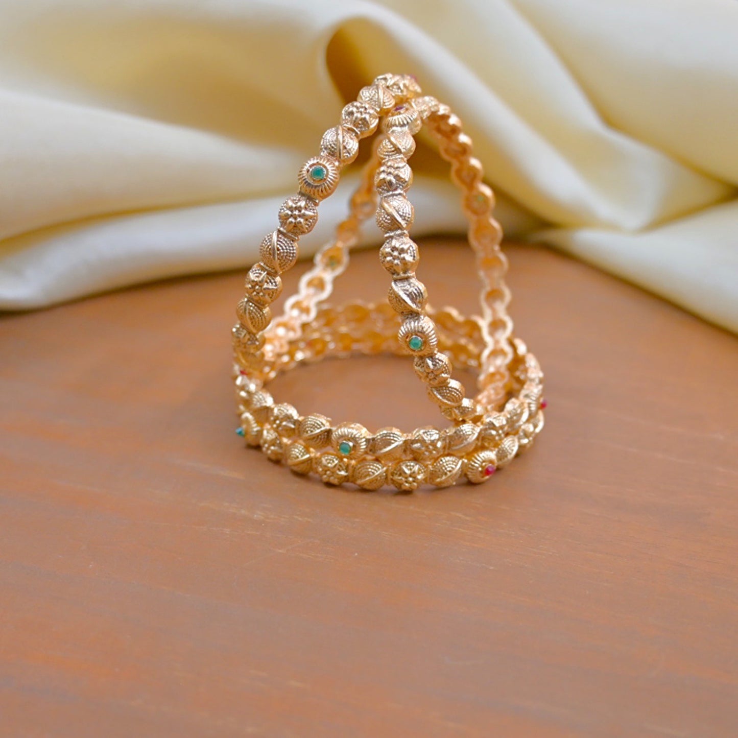 Set of 4 Sleek Rajwadi Bangles for Her