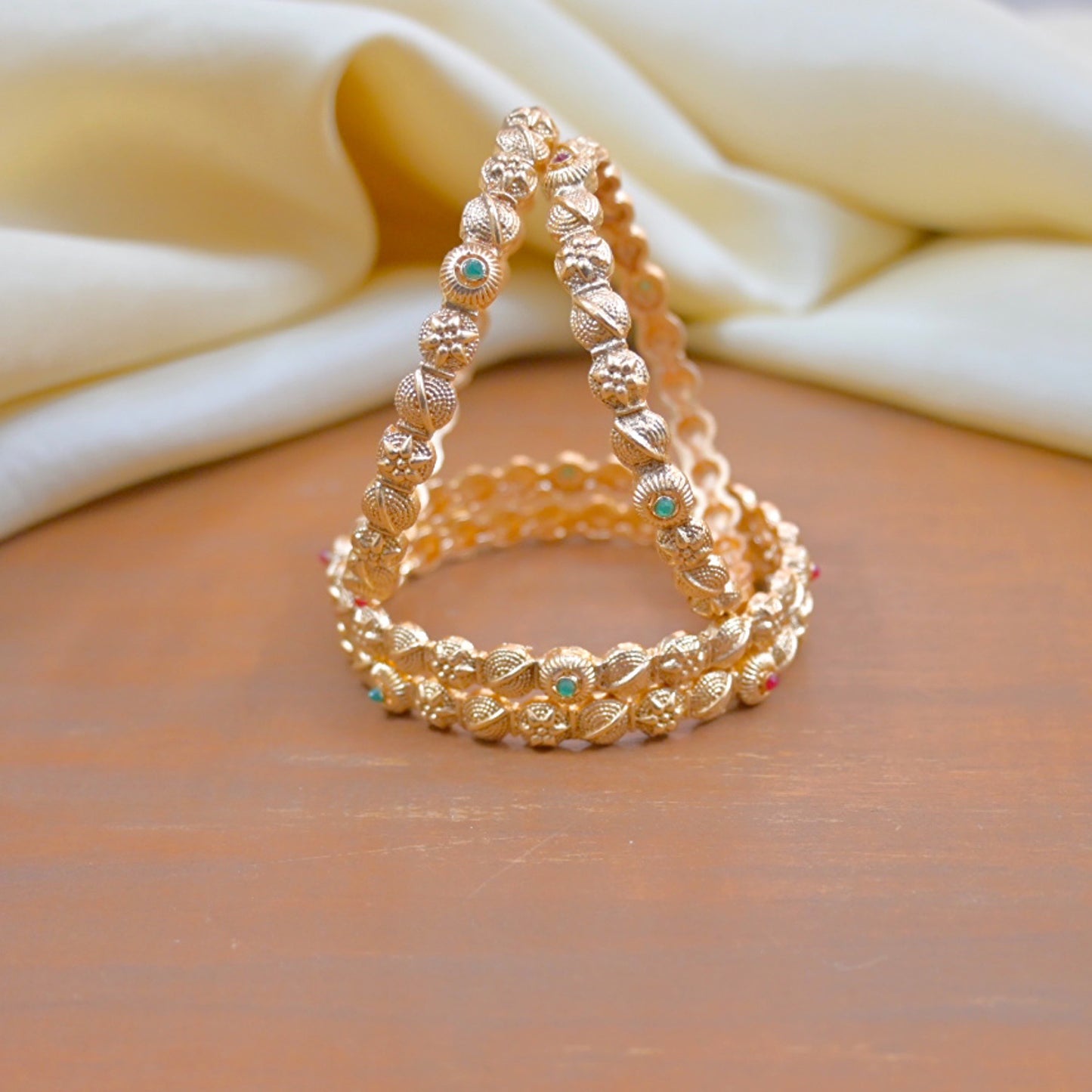 Set of 4 Sleek Rajwadi Bangles for Her