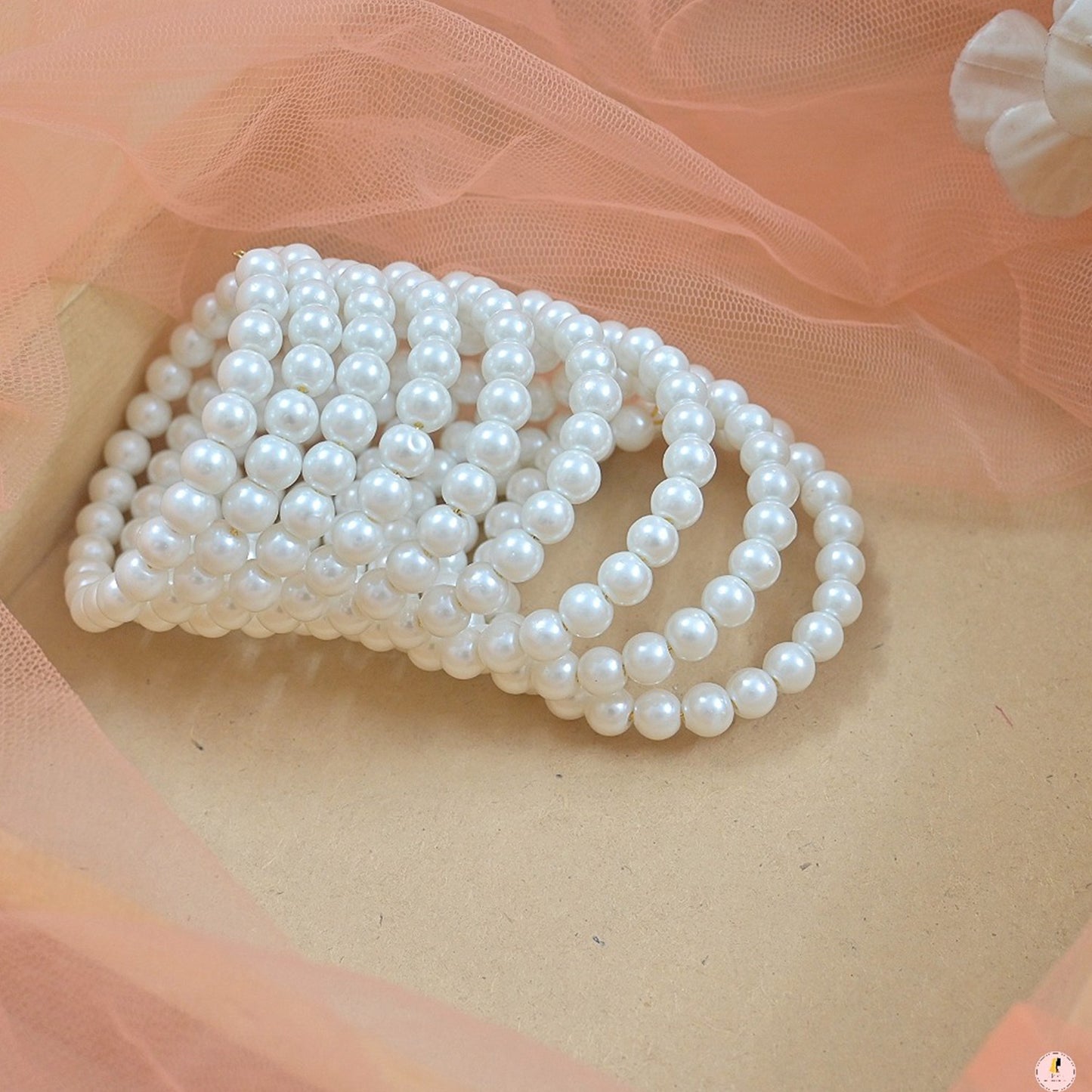 Shiny Pearl Spiral Kadas for Her