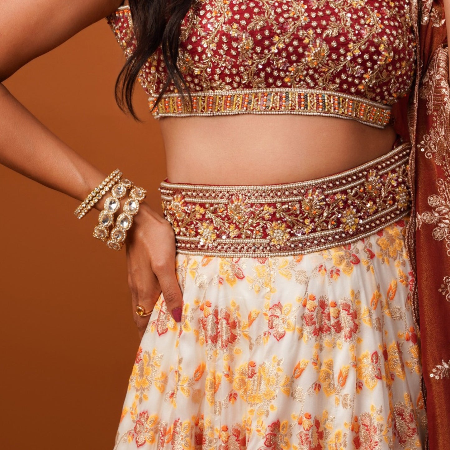 Stylish Polki Inspired Bangles