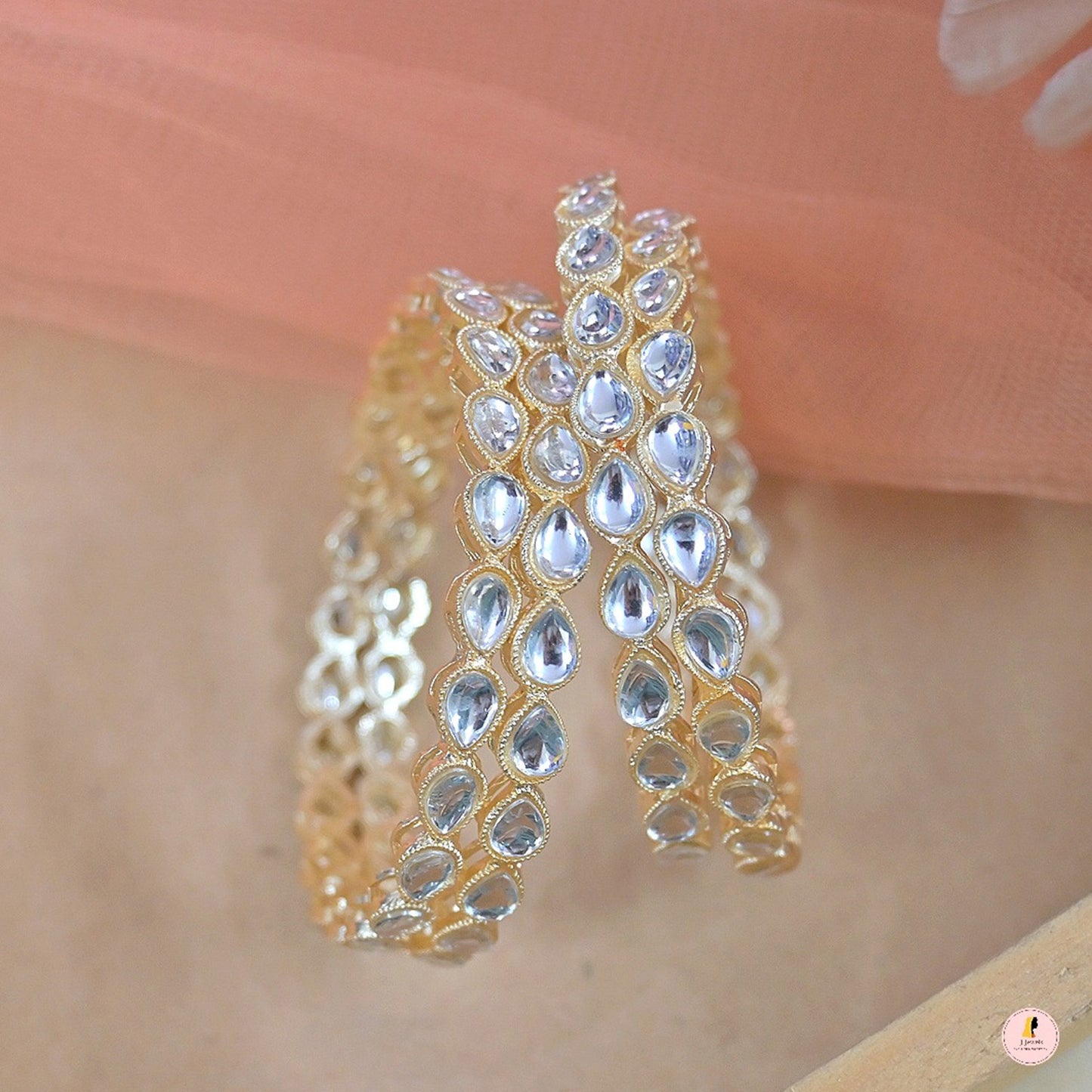 Set of 4 High Gold Plated Sleek Bangles