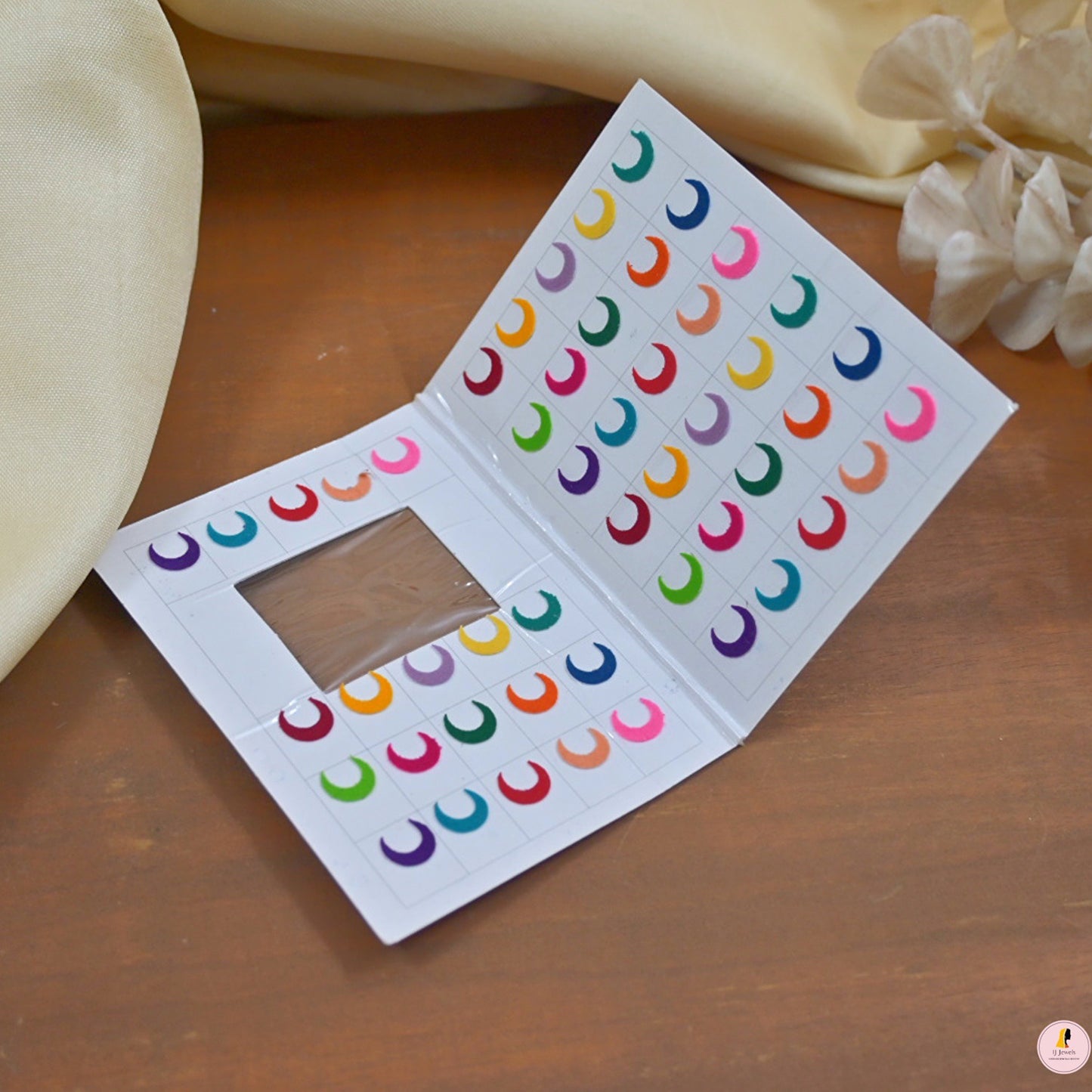 Colorful Half Moon Bindi Pack