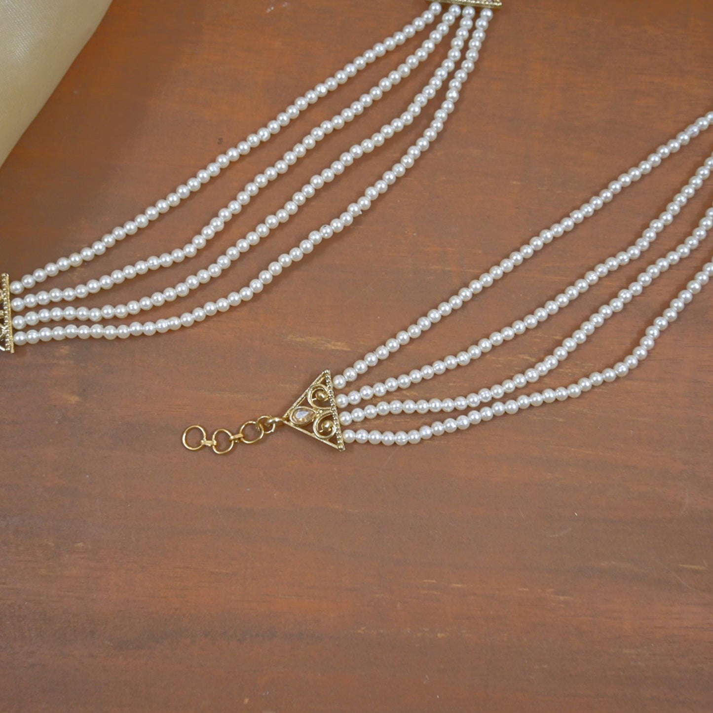 Layered Pearl Bahubali Earchain ( Set of 2 )