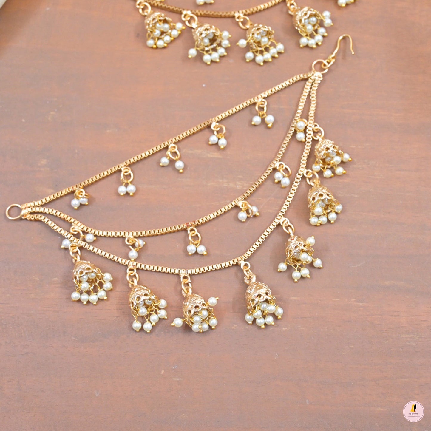 7 Jhumka Copper Earchain ( Set of 2 )