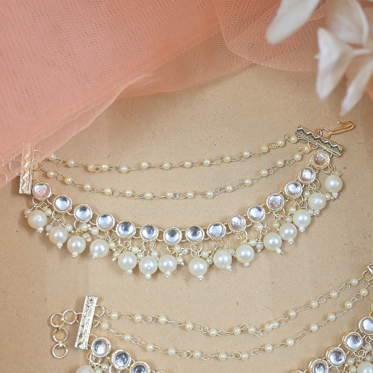 Kundan Earchain ( Set of 2 )