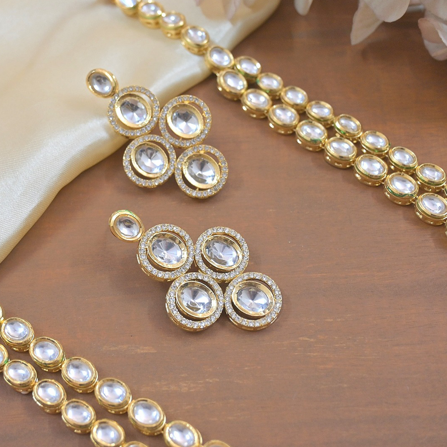 Anisha Polki Kundan Combo Mala Set