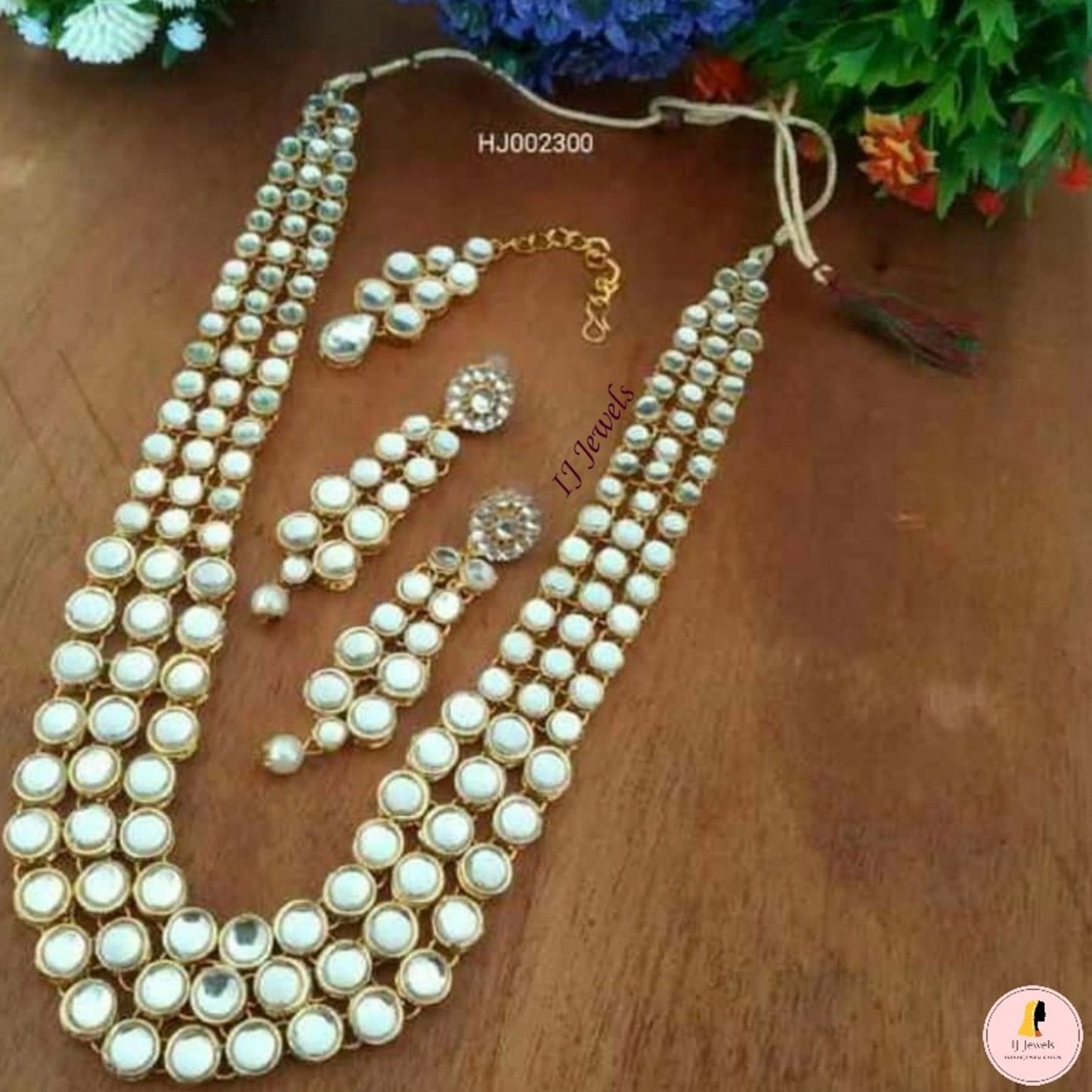 3 Layered Stone Studded Mala