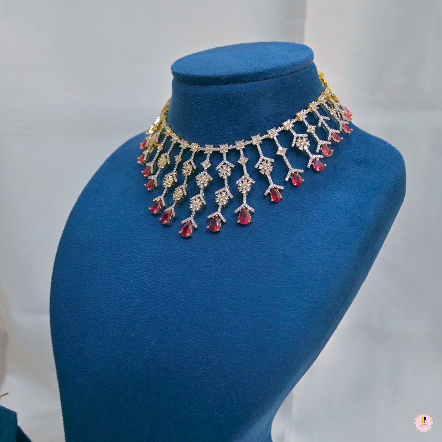 Sophia Dual Tone AD Jewellery Set