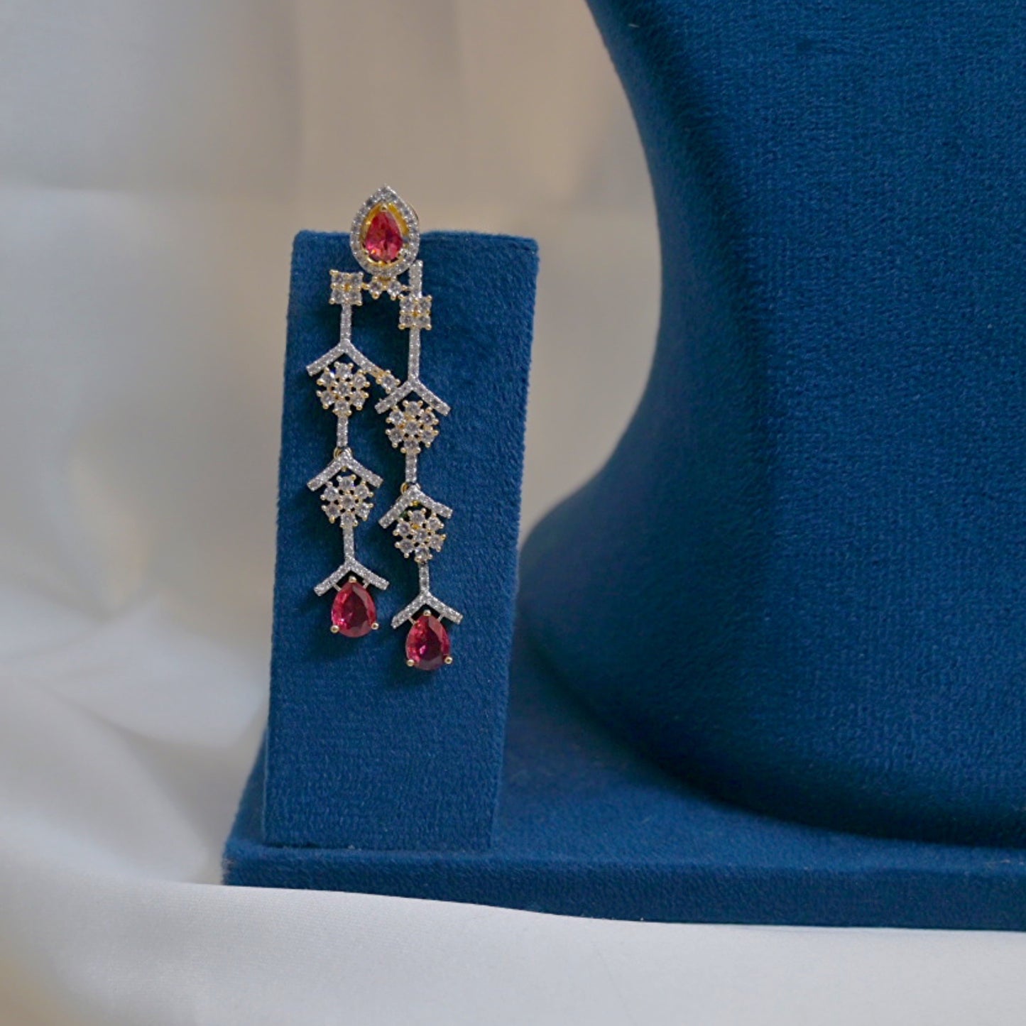 Sophia Dual Tone AD Jewellery Set