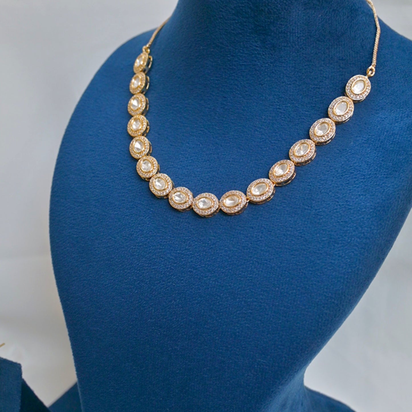 Sleek Real Polki Jewellery Set
