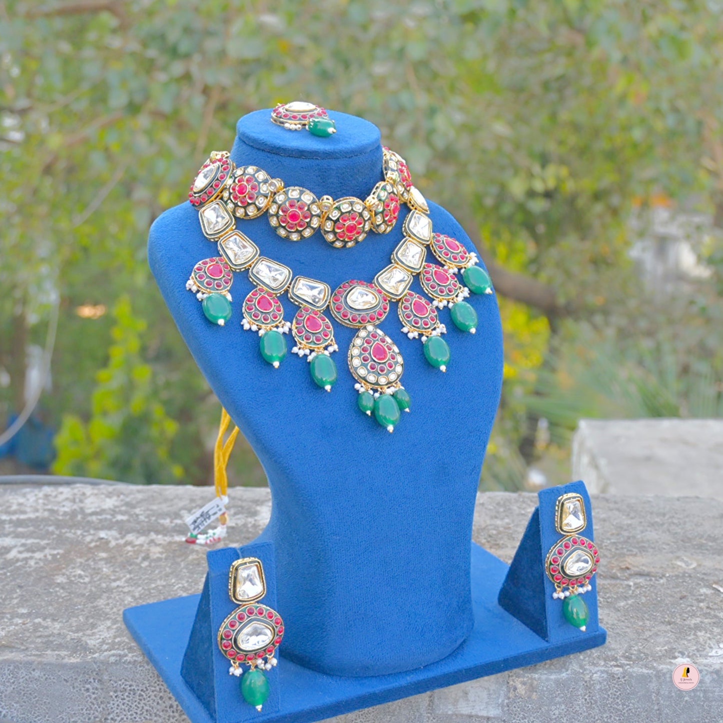 Jeel Polki Kundan Semi Bridal Jewellery Set