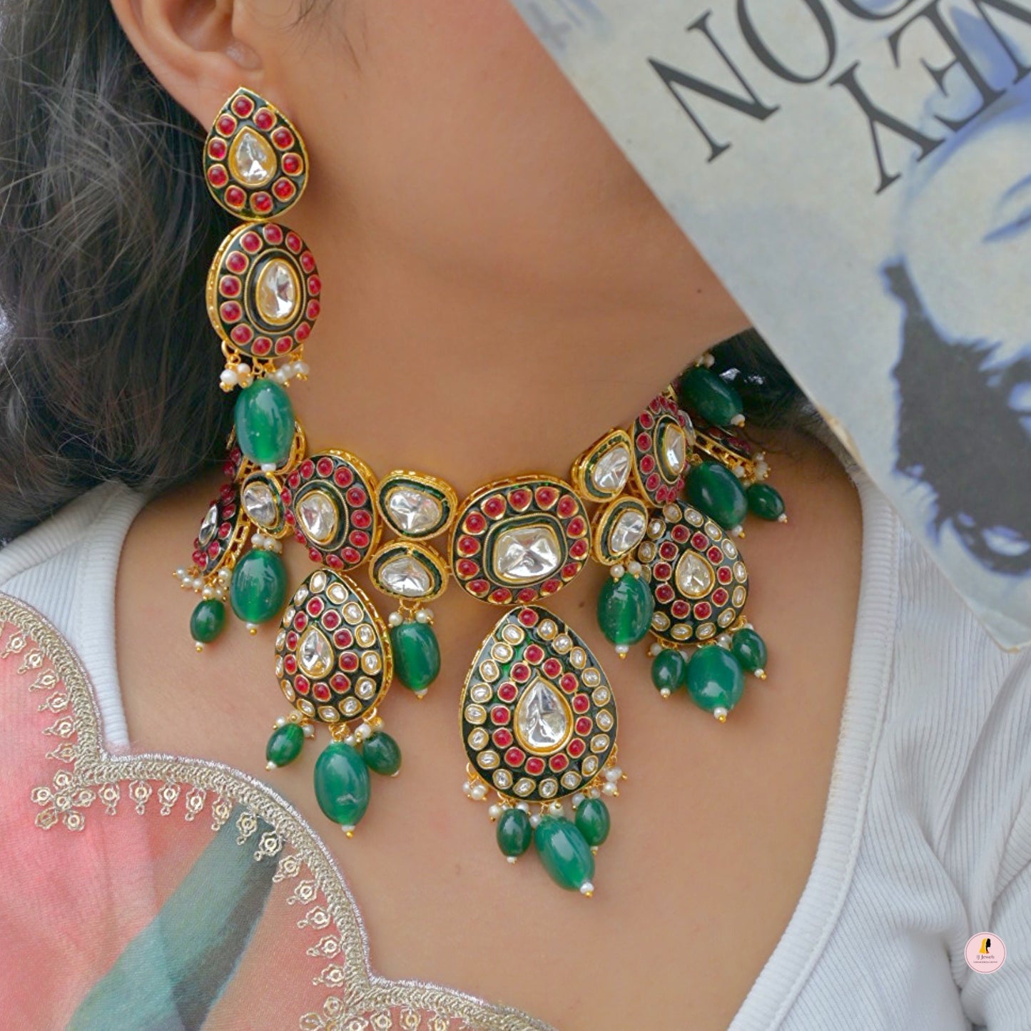 Bhoomika Polki Kundan Semi Bridal Jewellery Set