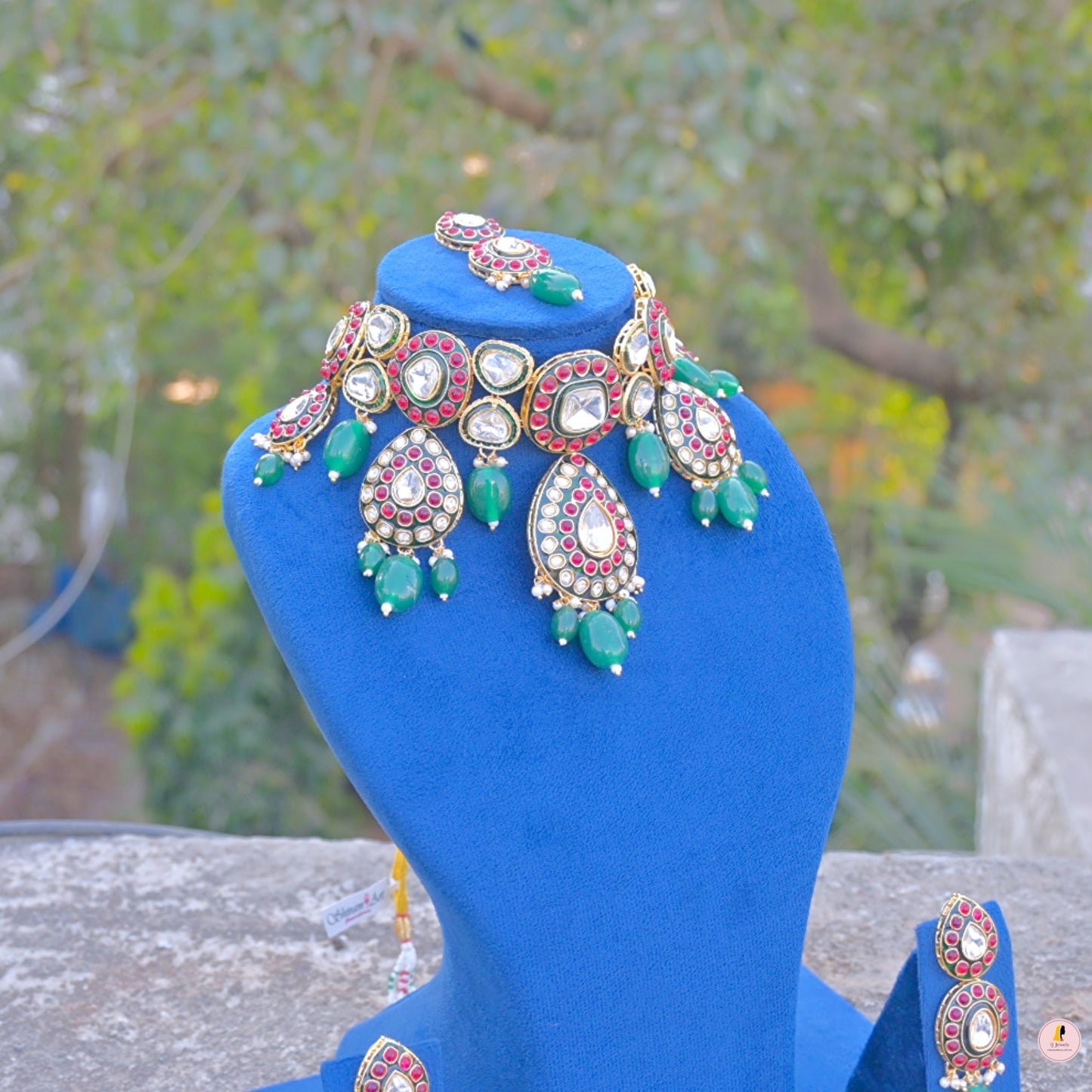 Bhoomika Polki Kundan Semi Bridal Jewellery Set