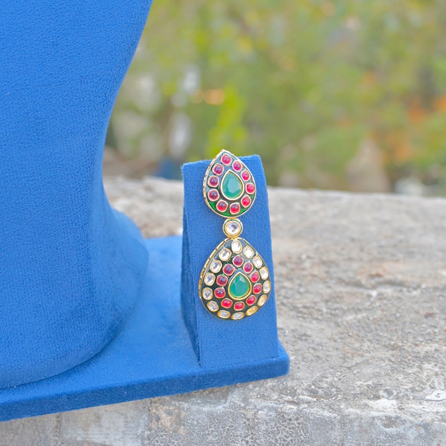 Pavni Polki Kundan Semi Bridal Jewellery Set
