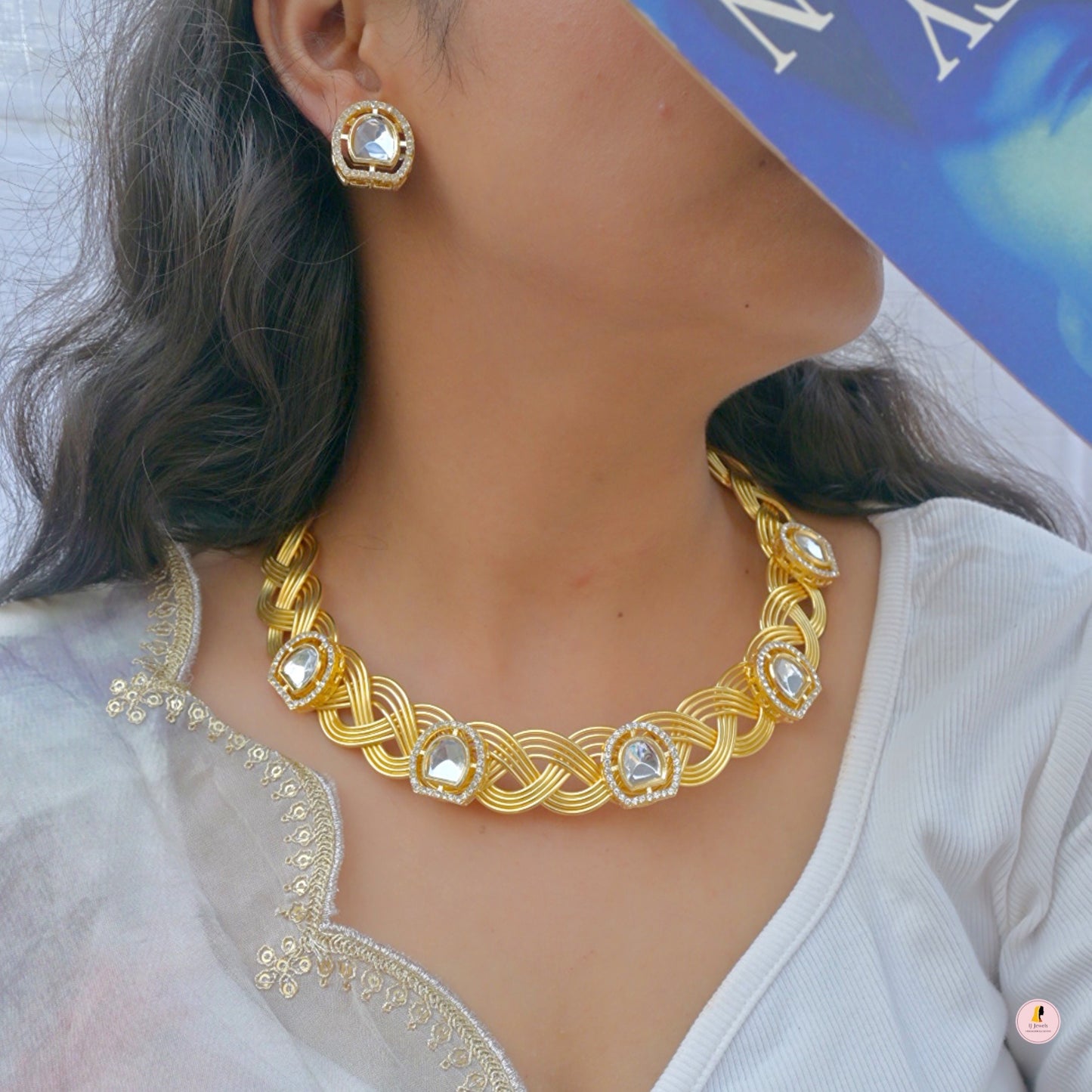 Sonia Polki Golden Hasli Jewellery Set