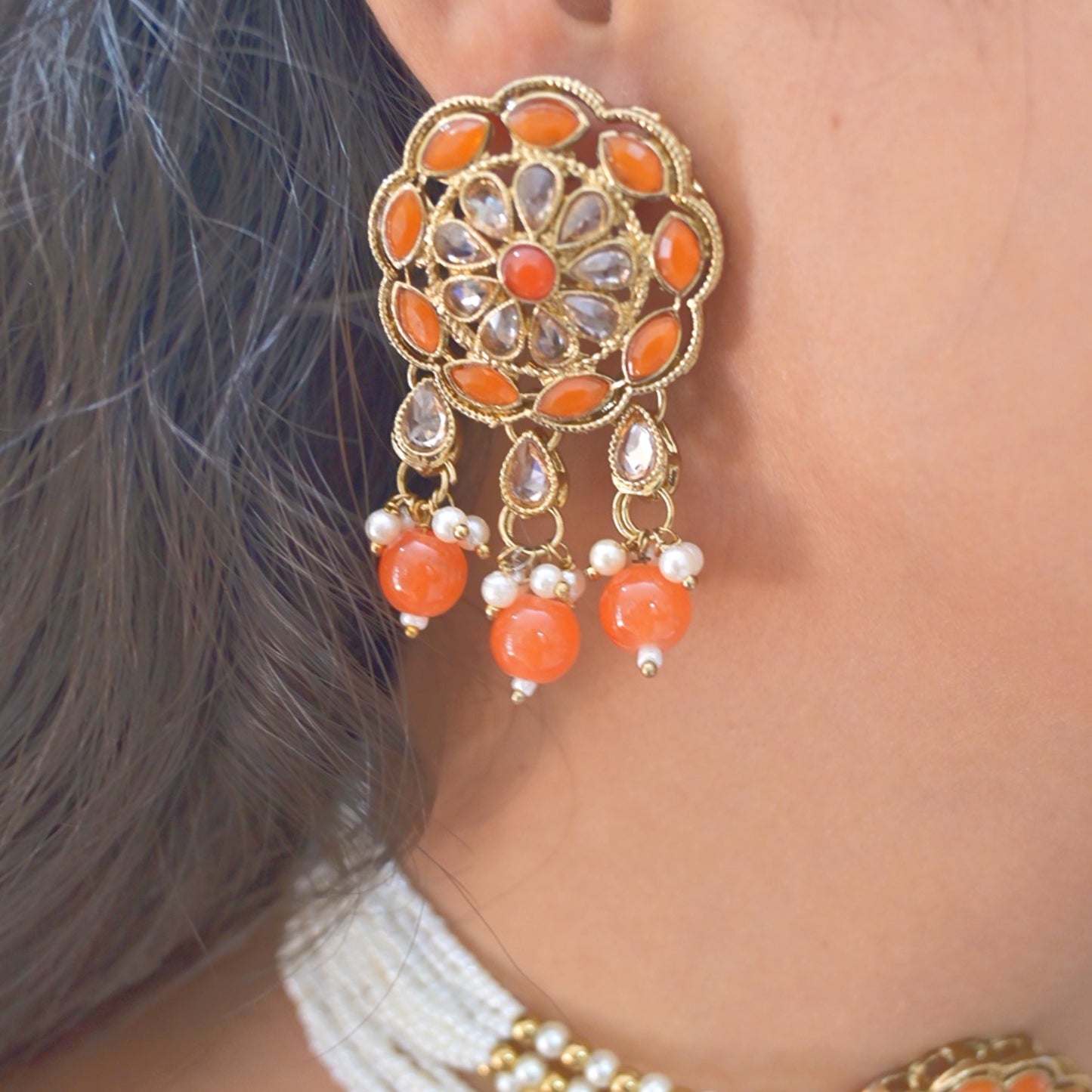 Aditi Reverse AD Pearl Choker Set