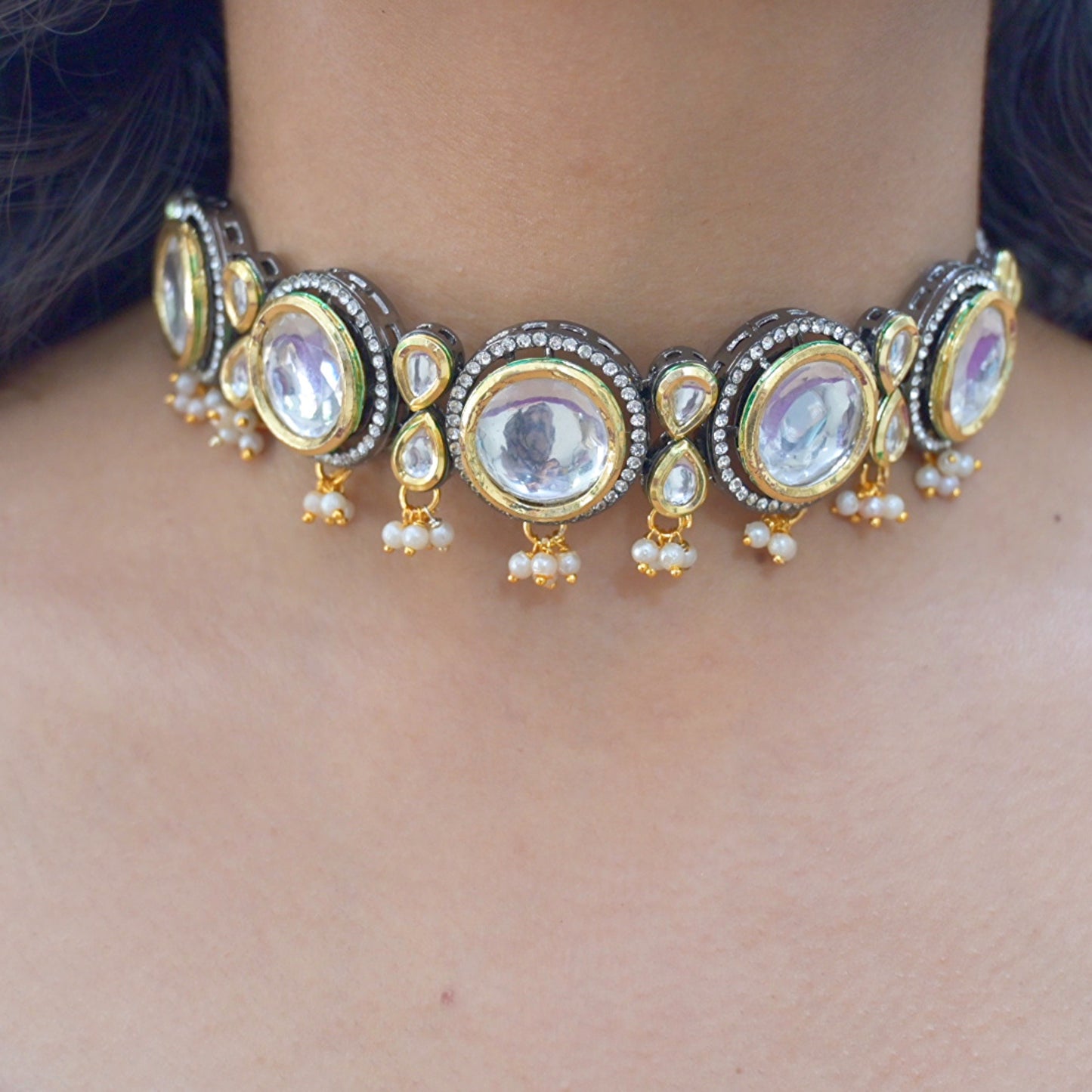 Piyali Antique Kundan Choker Set