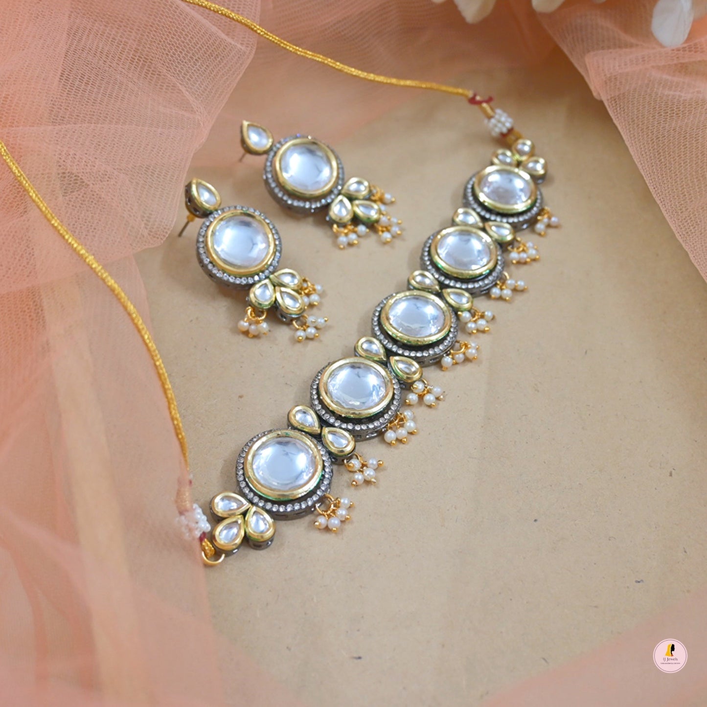 Piyali Antique Kundan Choker Set