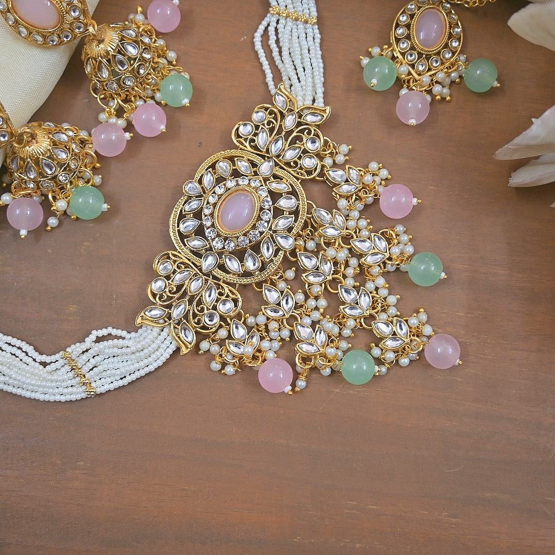 Ankita Pastel Pearl Jewellery Set