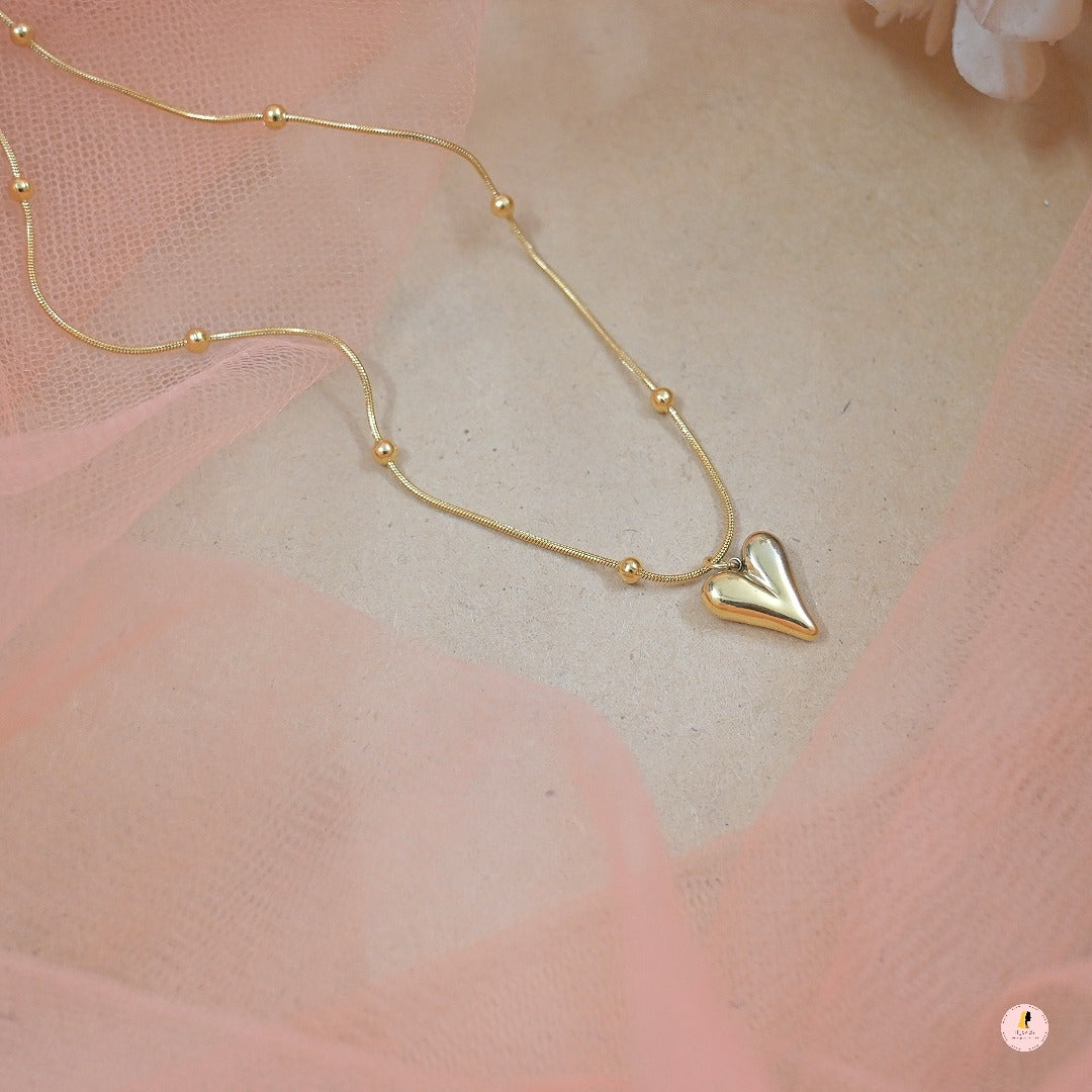 Anti Tarnish Gold Plated Heart Chain