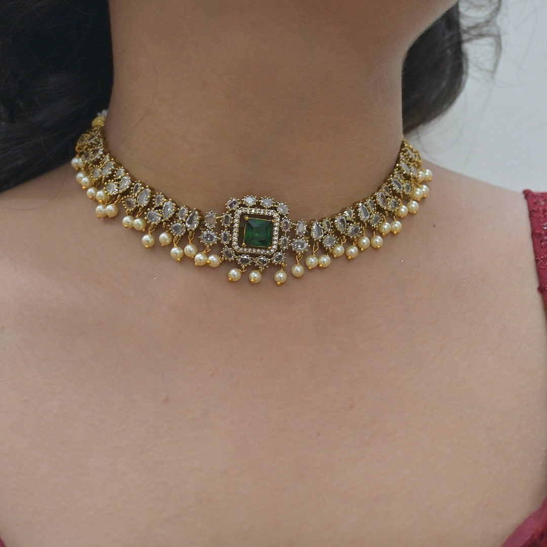 Aarohi Changeable AD Jhumka Set