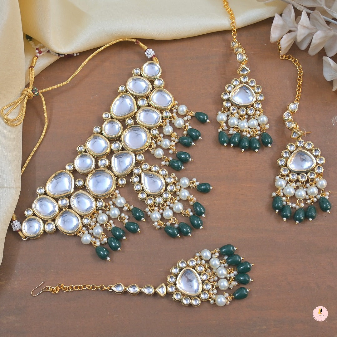 Rhea Semi Bridal Kundan Choker Set