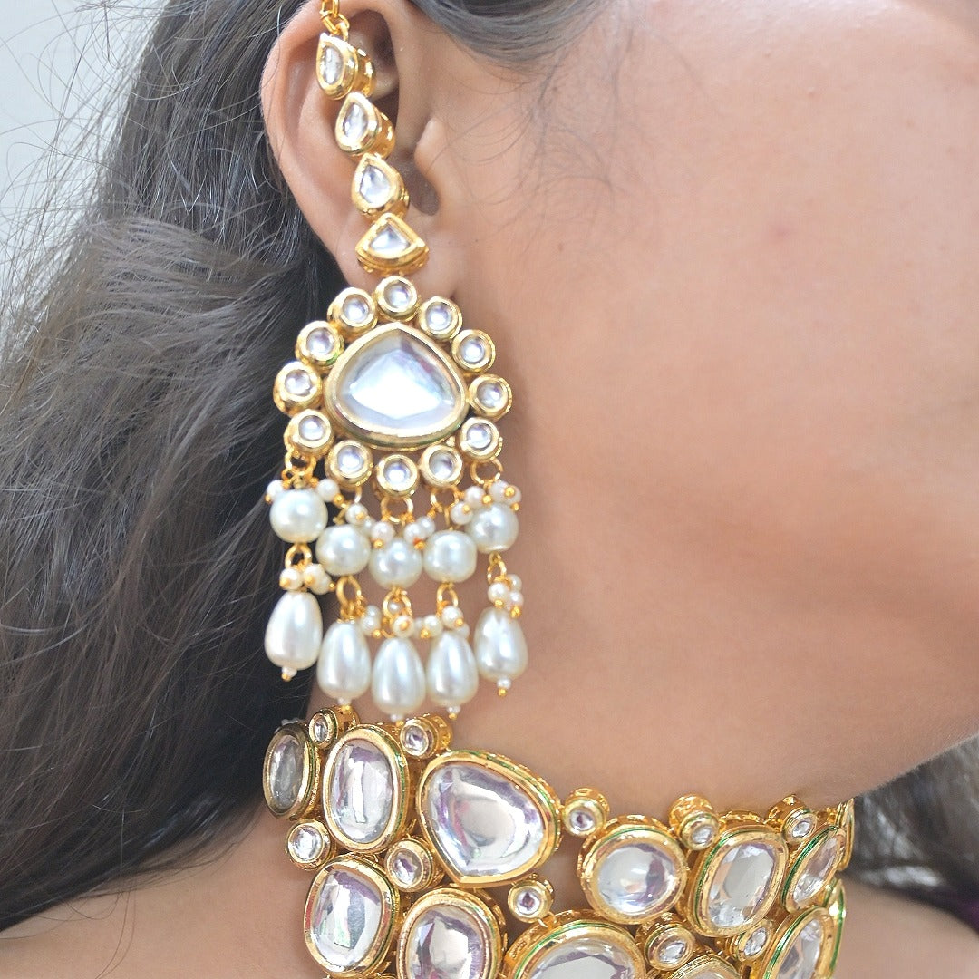 Rhea Semi Bridal Kundan Choker Set
