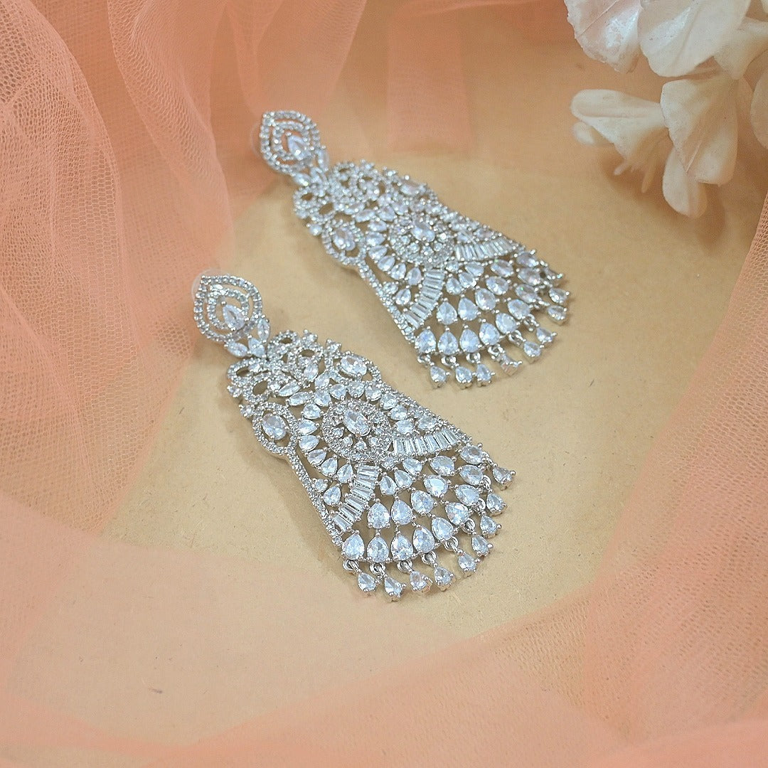 Gloria American Diamond Chandelier Earrings