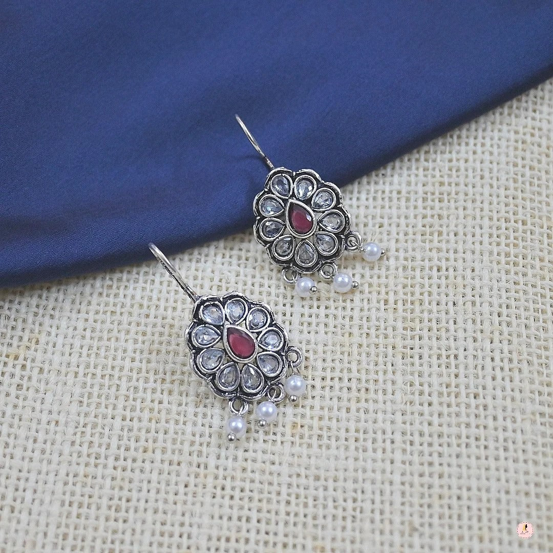 Pearl Drop AD Daily Wear Earrings