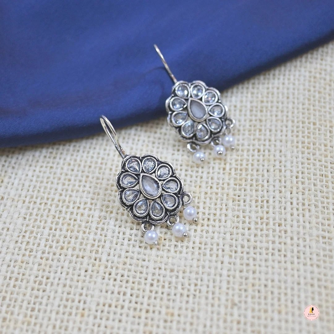 Pearl Drop AD Daily Wear Earrings