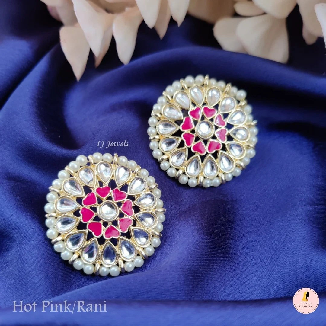 Affordable Colorful Meenawork Studs