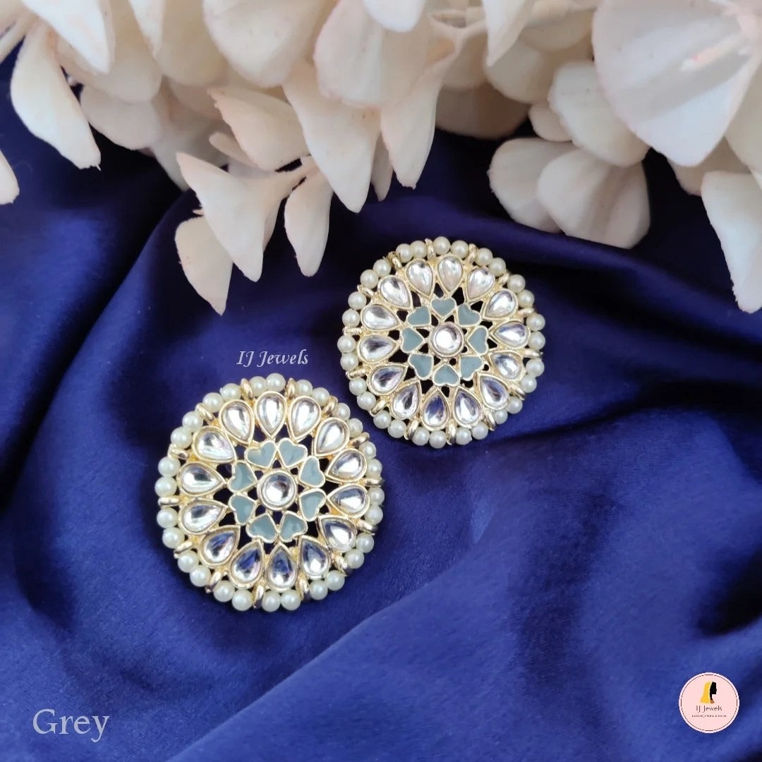 Affordable Colorful Meenawork Studs