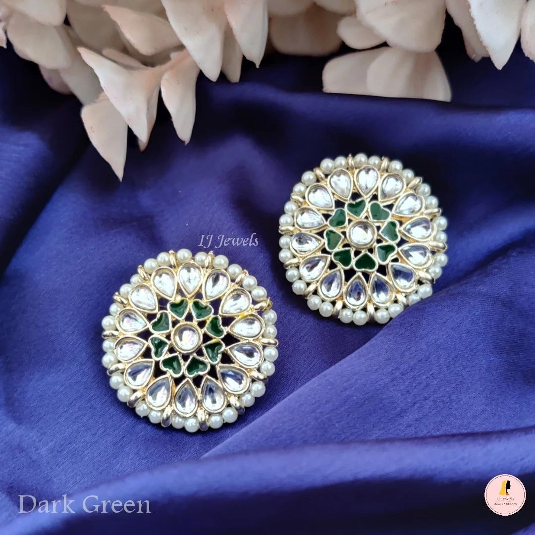 Affordable Colorful Meenawork Studs