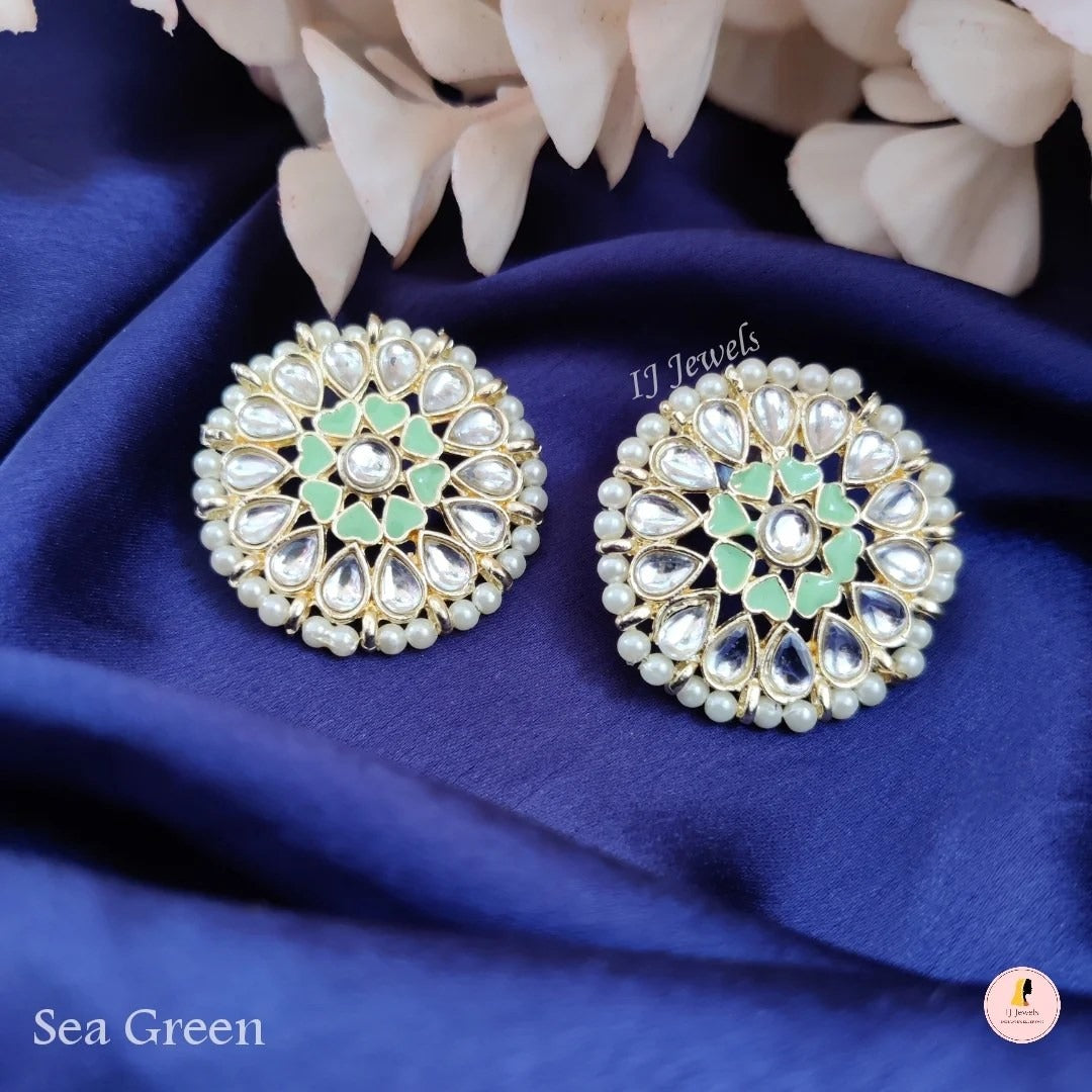 Affordable Colorful Meenawork Studs