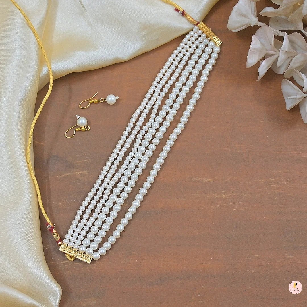 Classic Pearl Layered Choker