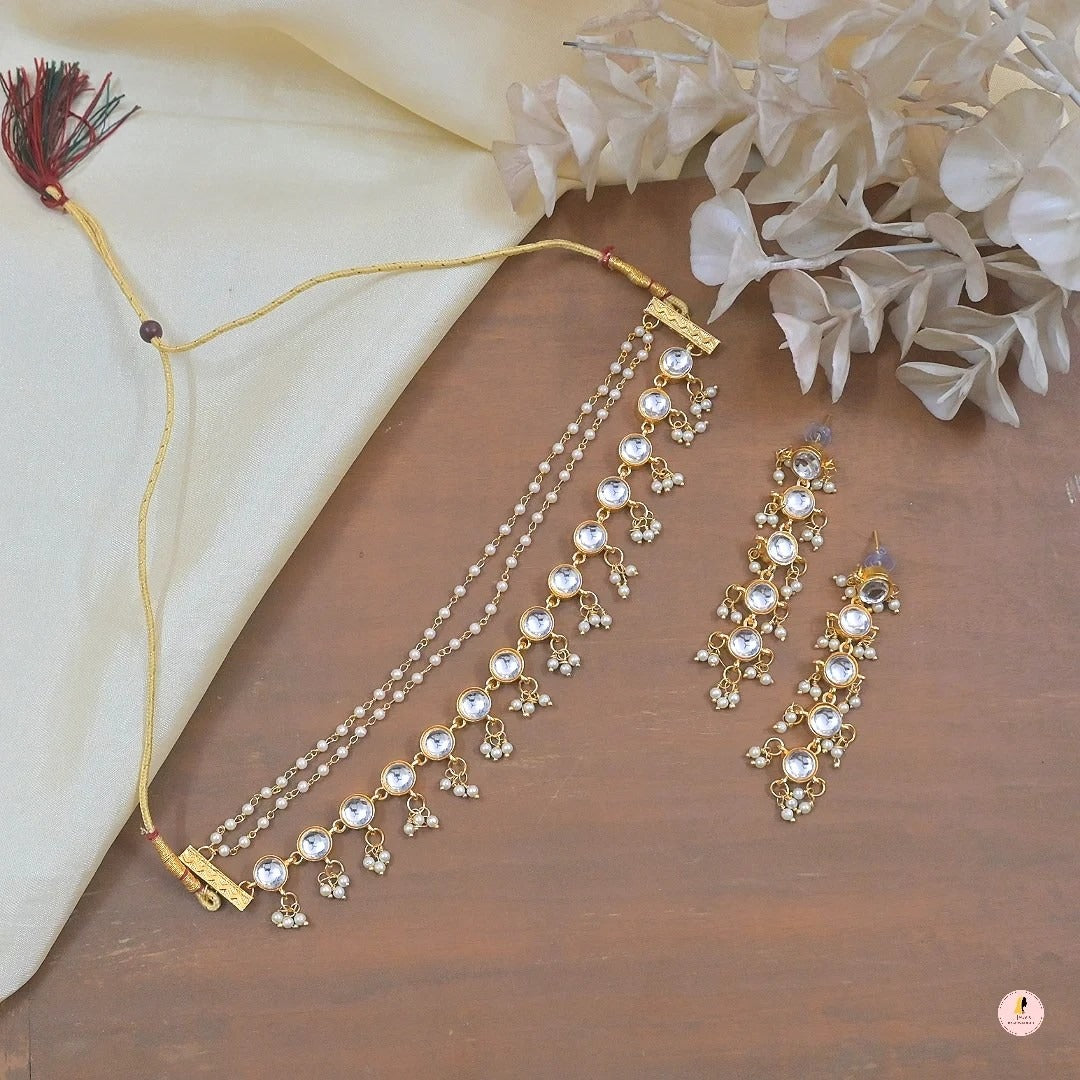 Fiona Pearl Layered Jewellery Set