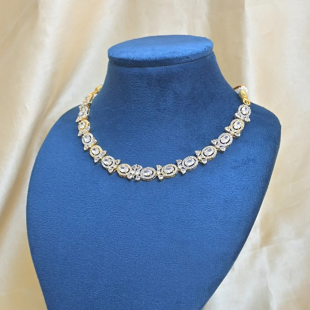 Hiral Dual Tone AD Jewellery Set