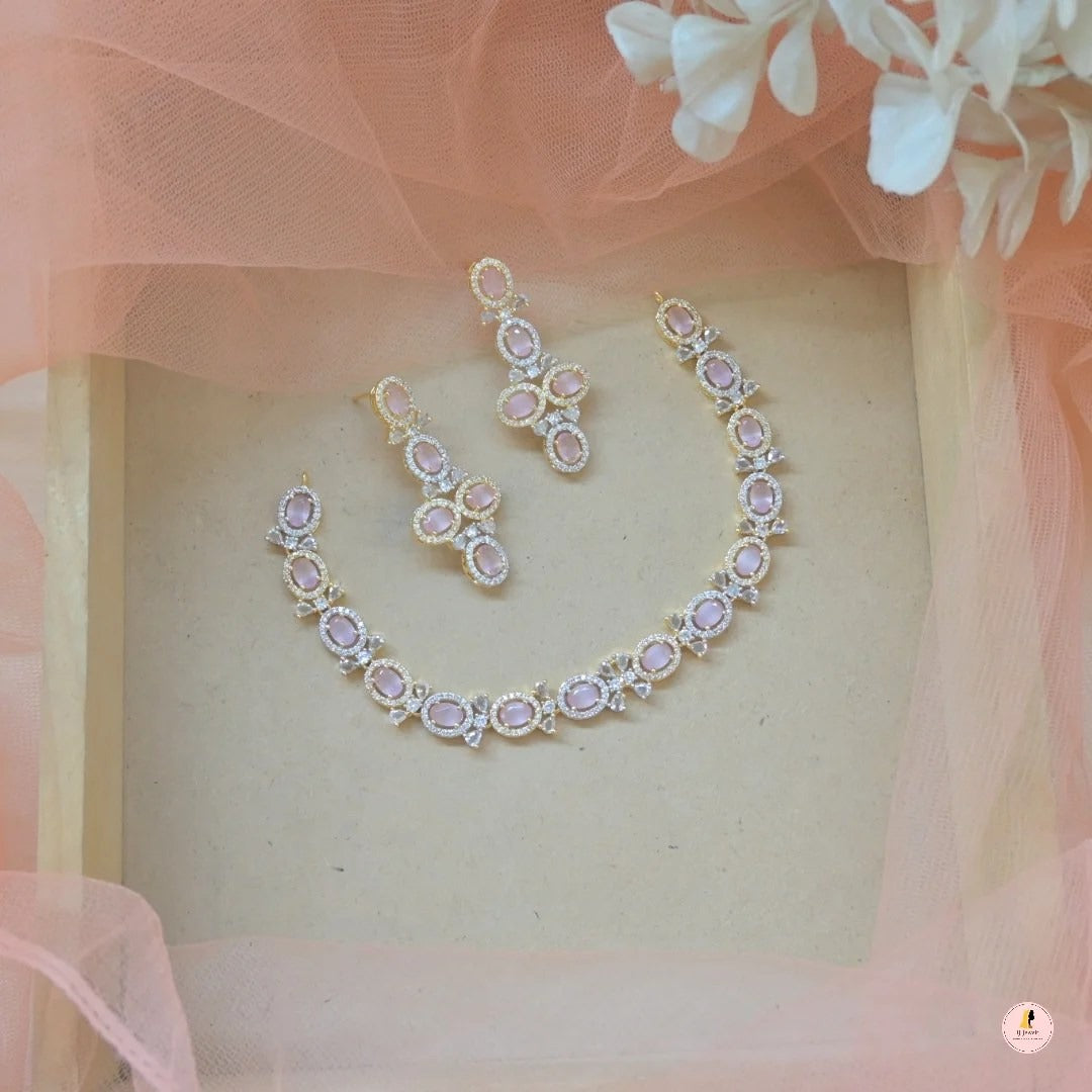 Hiral Dual Tone AD Jewellery Set