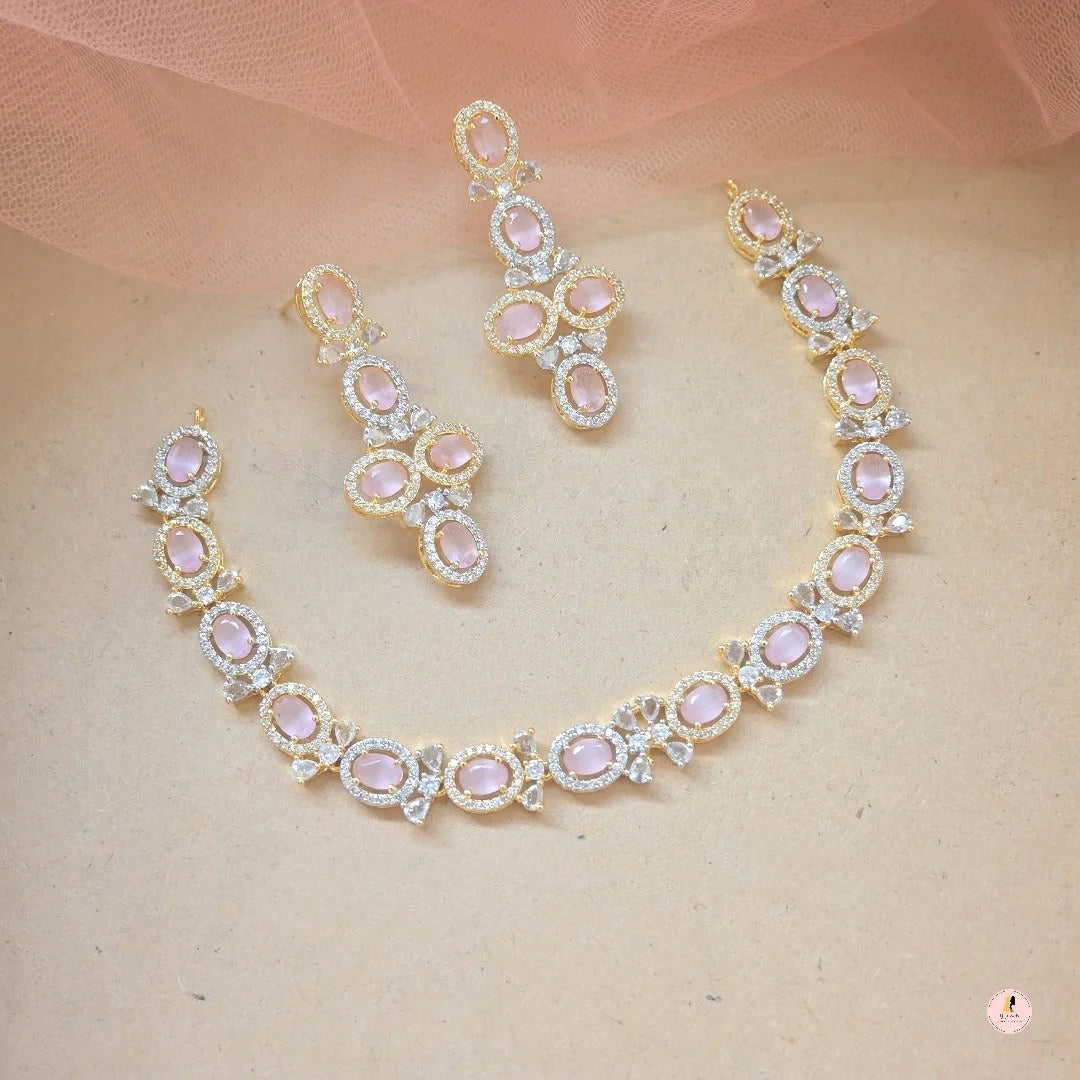 Hiral Dual Tone AD Jewellery Set