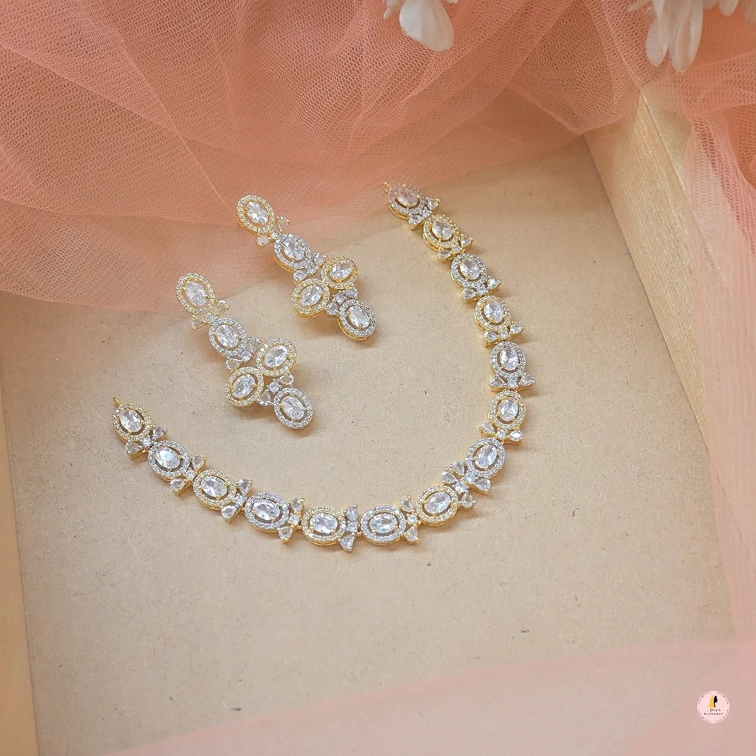 Hiral Dual Tone AD Jewellery Set